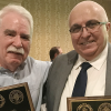 Dr. Jerry Wekezer and Dr. Kamal Tawfiq at the CEE student-faculty banquet on Apr. 12.